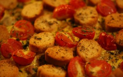 Frittata al forno con crostini