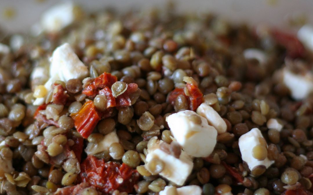 Insalata di lenticchie e pomodori secchi